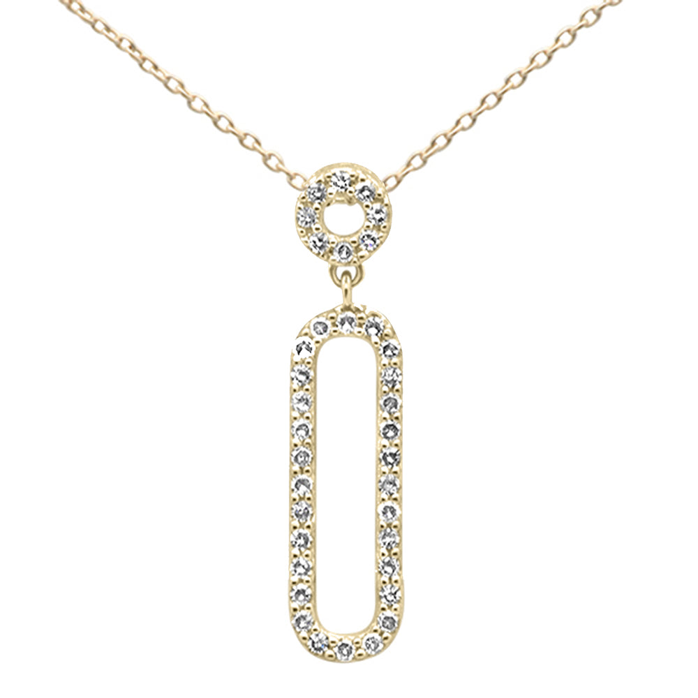 ''.25ct G SI 14K Yellow GOLD Diamond Drop Pendant 18'''' Long Chain Included''