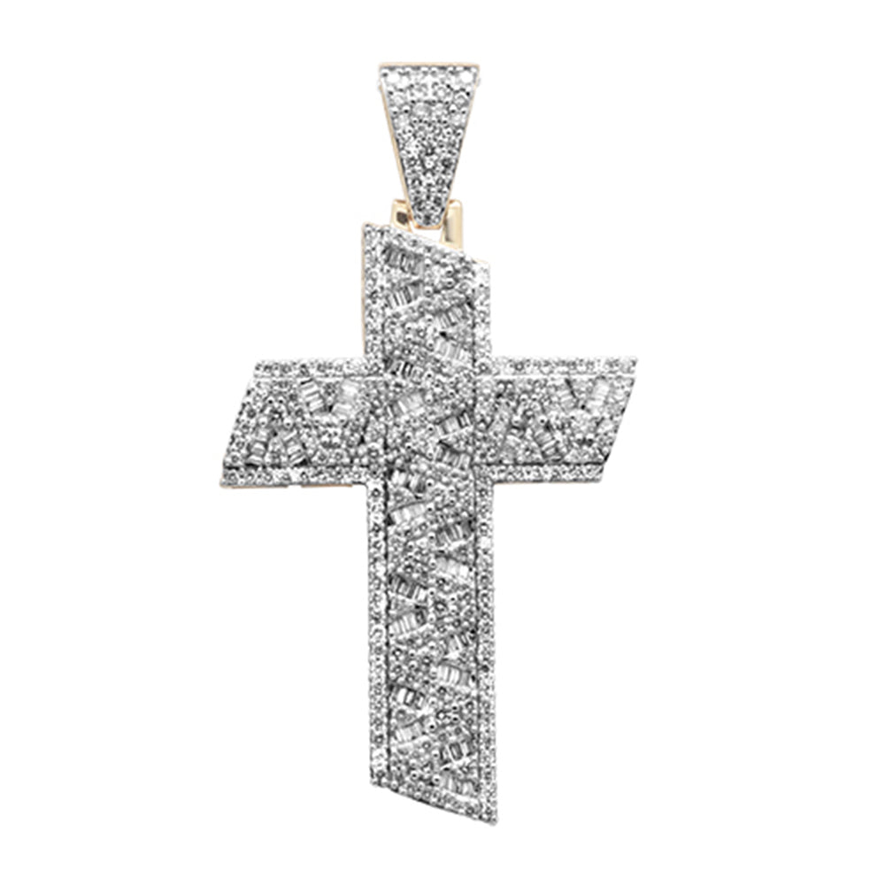''SPECIAL! 1.73ct G SI 14K Yellow Gold Diamond Hip Hop Iced Out Cross PENDANT''
