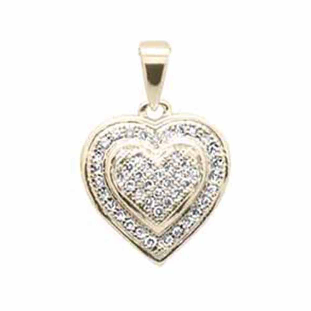 ''SPECIAL! .16ct G SI 10K Yellow GOLD Diamond Heart Pendant''