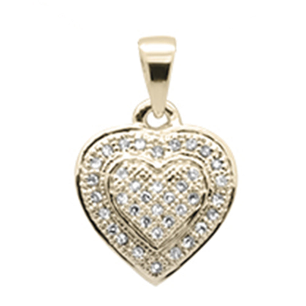 ''SPECIAL! .11ct G SI 10K Yellow GOLD Diamond Heart Pendant''