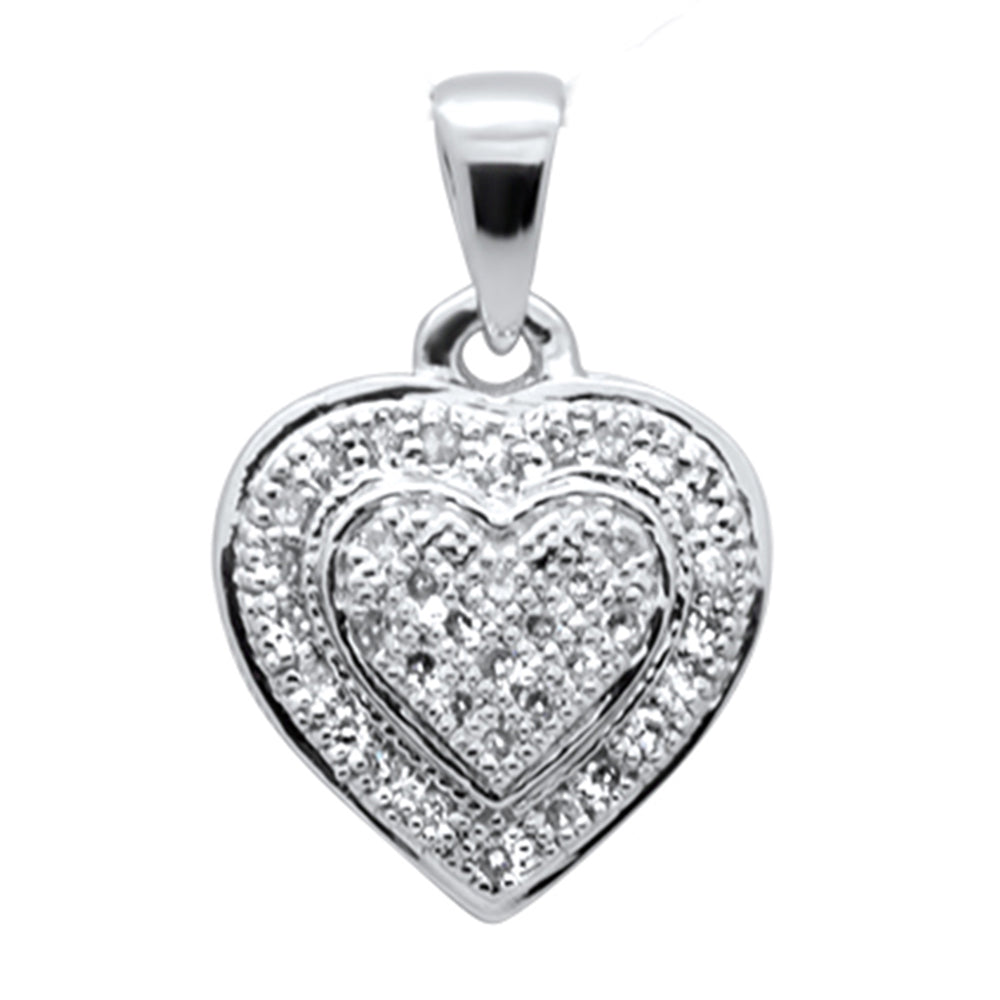 ''SPECIAL! .11ct G SI 10K White Gold Diamond Heart PENDANT''