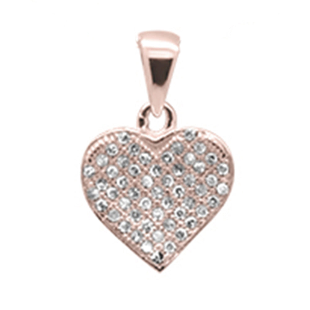 ''SPECIAL! .16ct G SI 14K Rose Gold DIAMOND Heart Pendant''