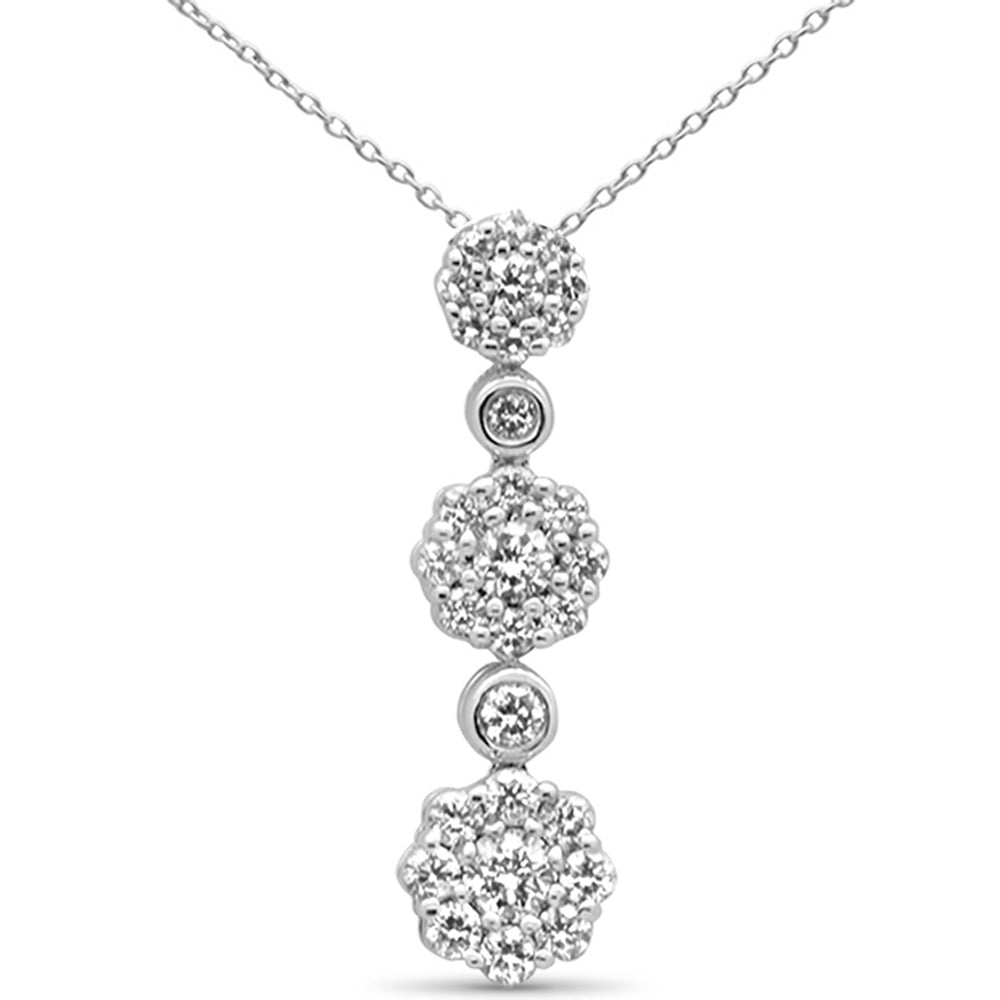 ''SPECIAL!.39ct G SI 14K White Gold Diamond Fashion PENDANT 18'''' Long Chain Included''