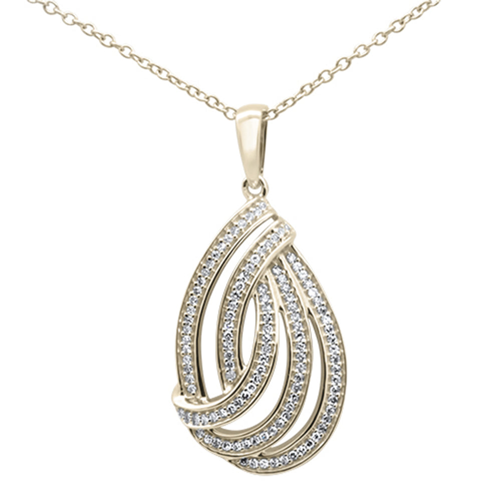 ''SPECIAL! .21ct G SI 10K Yellow Gold Pear Shaped Swirl PENDANT''