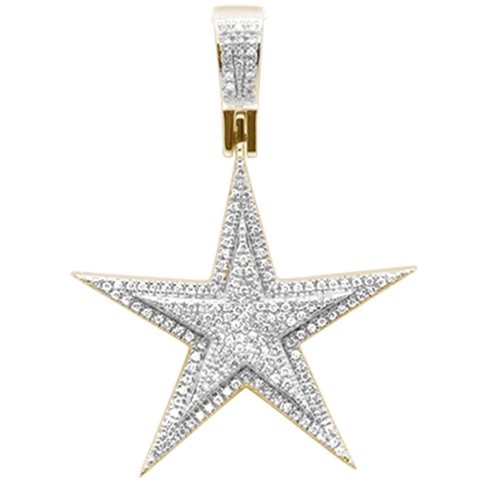 ''SPECIAL! .32ct G SI 10K Yellow GOLD Star Shaped Pendant''