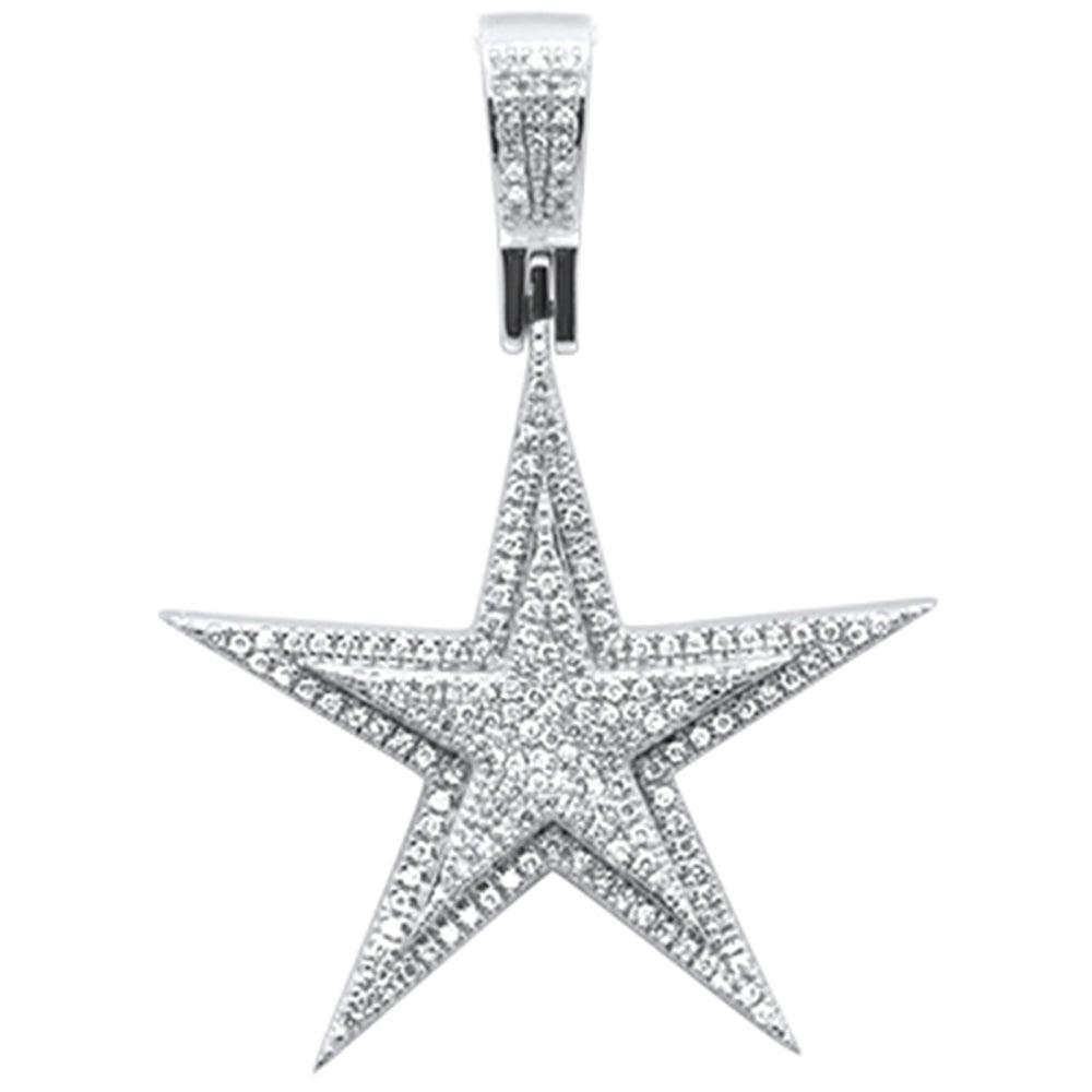 ''SPECIAL! .24ct G SI 10K White Gold  Star Shaped PENDANT''