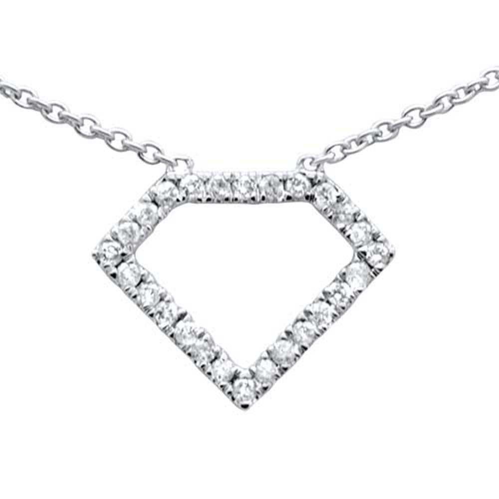 ''SPECIAL! .21ct G SI 14K White Gold DIAMOND Charm Pendant Necklace 16''''''