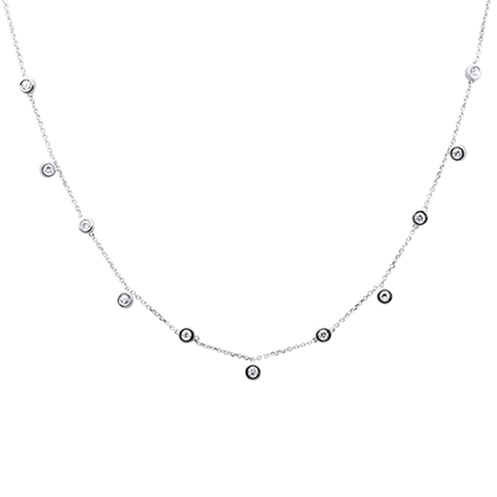 ''SPECIAL! .37ct G SI 14K White GOLD Diamond by the Yard Necklace 18''''''