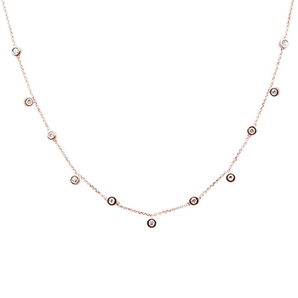 ''SPECIAL! .33ct G SI 14K Rose Gold DIAMOND by the Yard Necklace 18''''''
