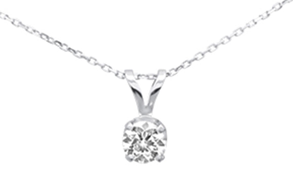 ''SPECIAL! .61ct G SI 14K White Gold Diamond Solitaire PENDANT Necklace''
