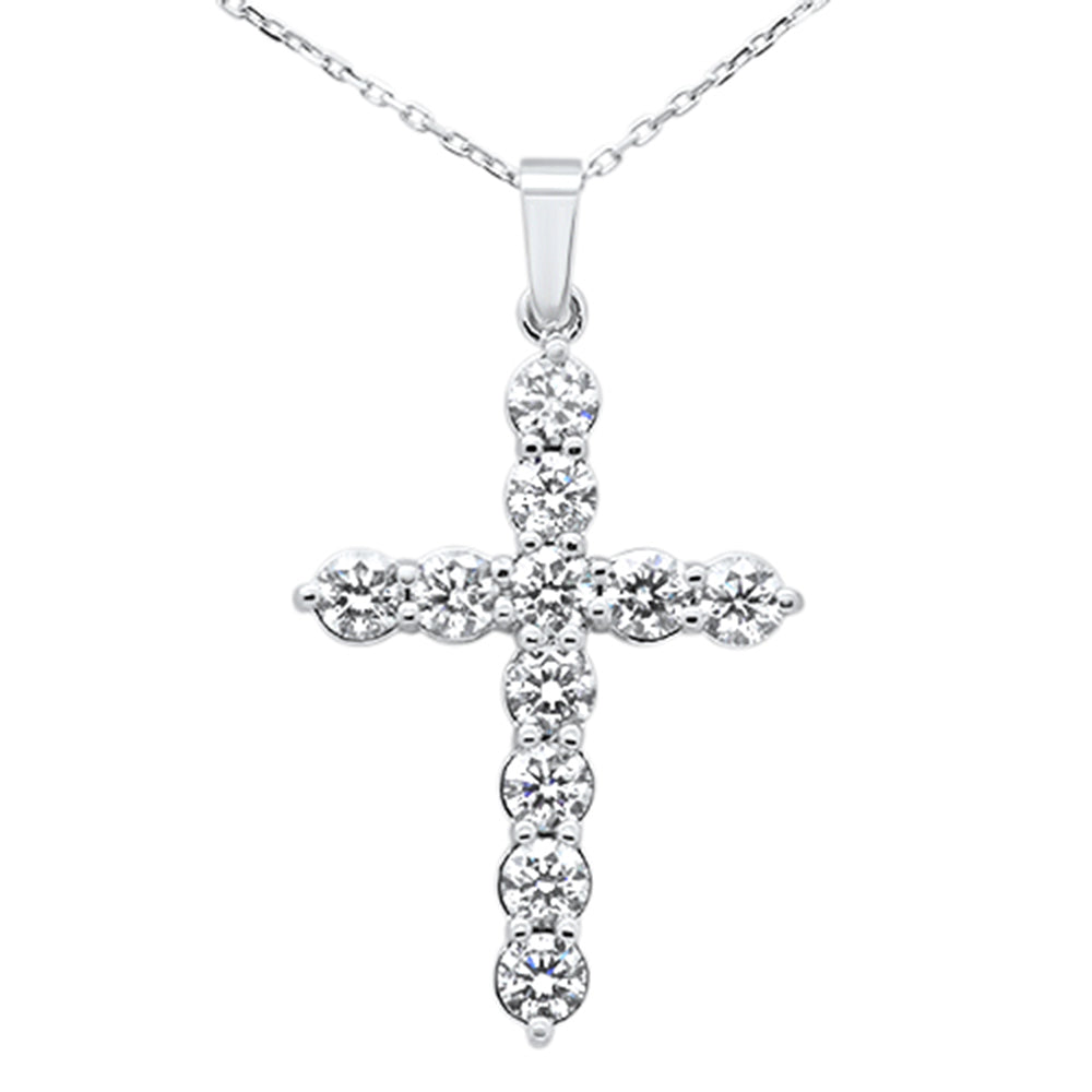 ''SPECIAL! 2.05ct G SI 14K White Gold Round Diamond Cross PENDANT Necklace 18''''''