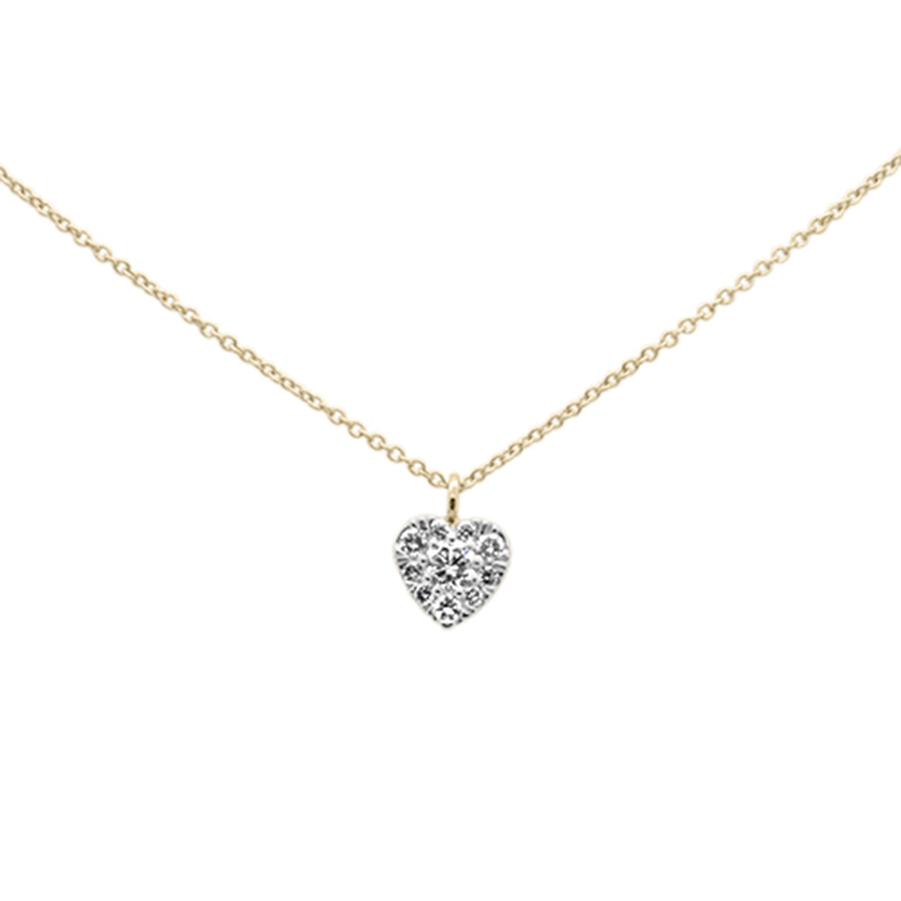 ''SPECIAL! .27ct G SI 14K Yellow Gold Diamond Heart PENDANT Necklace''