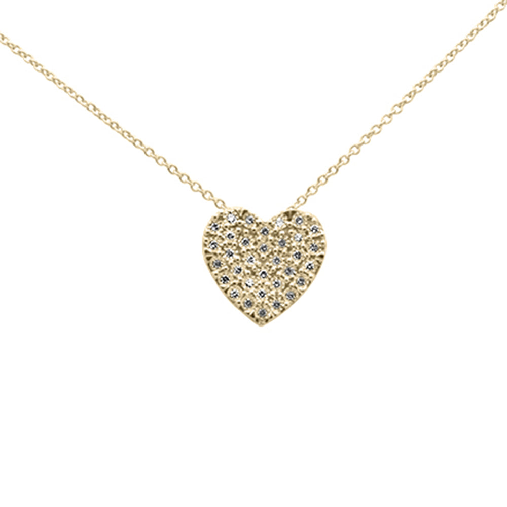 SPECIAL!  .15ct G SI 10K Yellow Gold Diamond Heart PENDANT Necklace