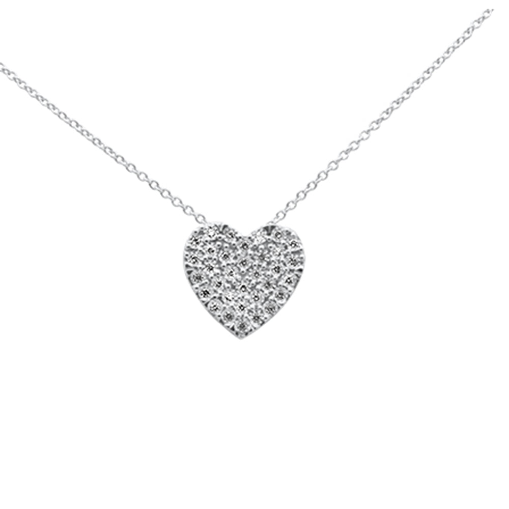 SPECIAL!  .15ct G SI 10K White Gold DIAMOND Heart Pendant Necklace