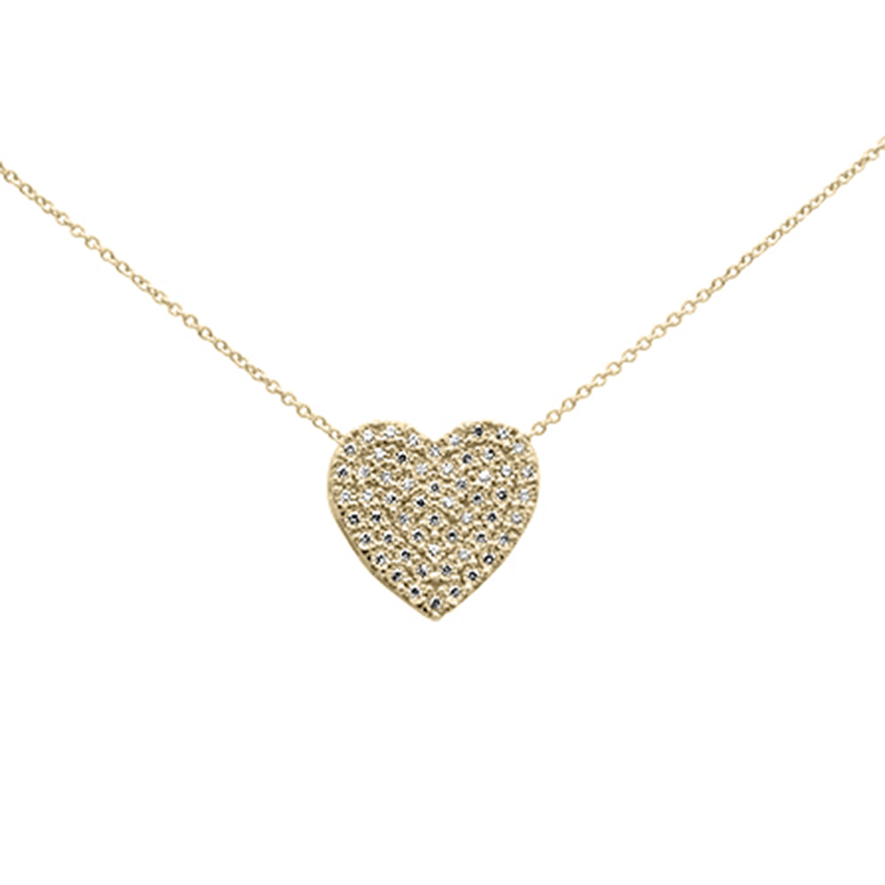 ''SPECIAL! .26ct G SI 10K Yellow Gold DIAMOND Heart Pendant Necklace''