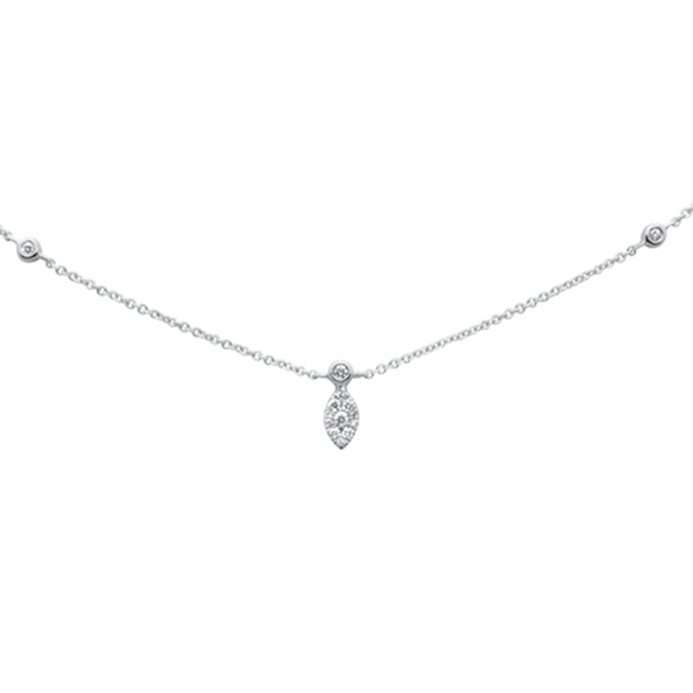 ''SPECIAL! .16ct G SI 14K White GOLD Diamond Diamond By The Yard Chain 18''''''