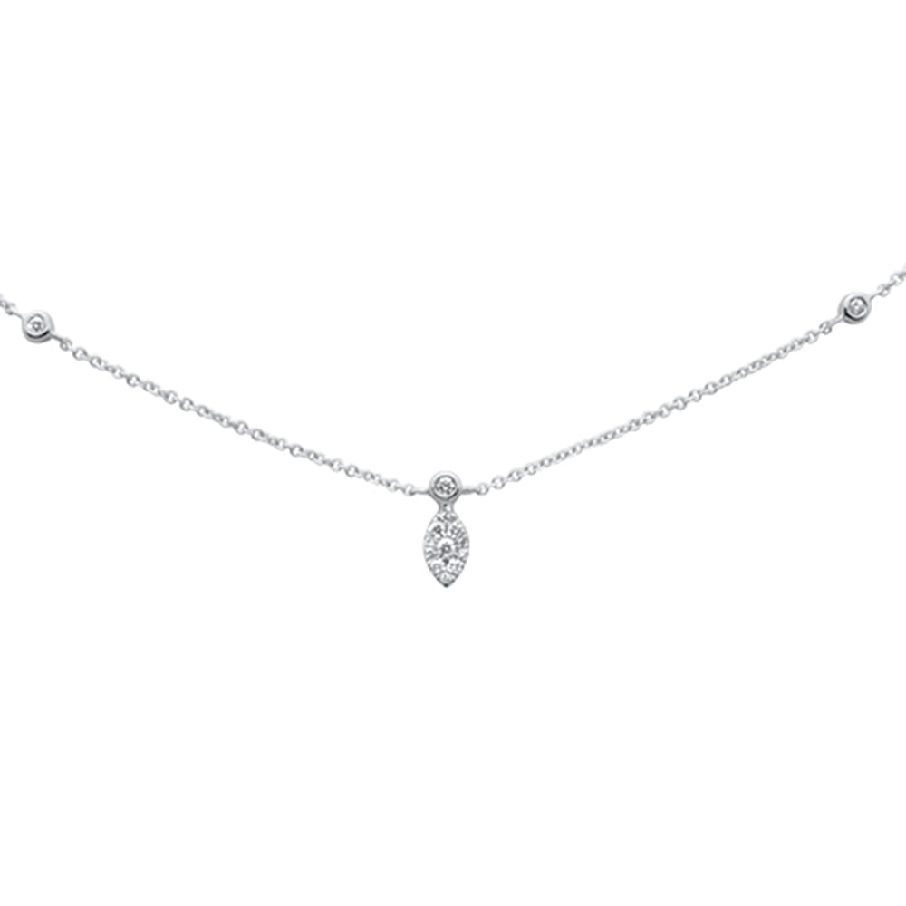 ''SPECIAL! .16ct G SI 14K White Gold DIAMOND DIAMOND By The Yard Chain 18''''''