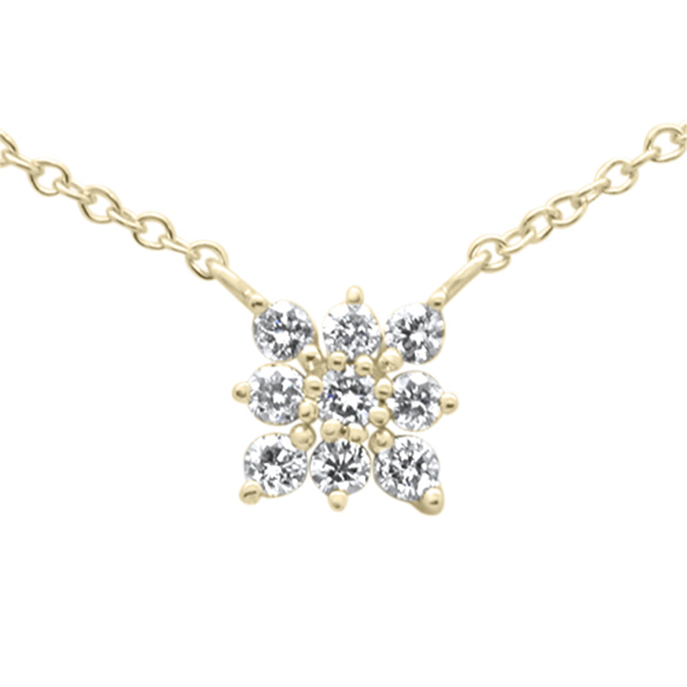 ''SPECIAL! .18ct G SI 14K Yellow Gold Diamond Starburst PENDANT Necklace Diamond 16-18''''''