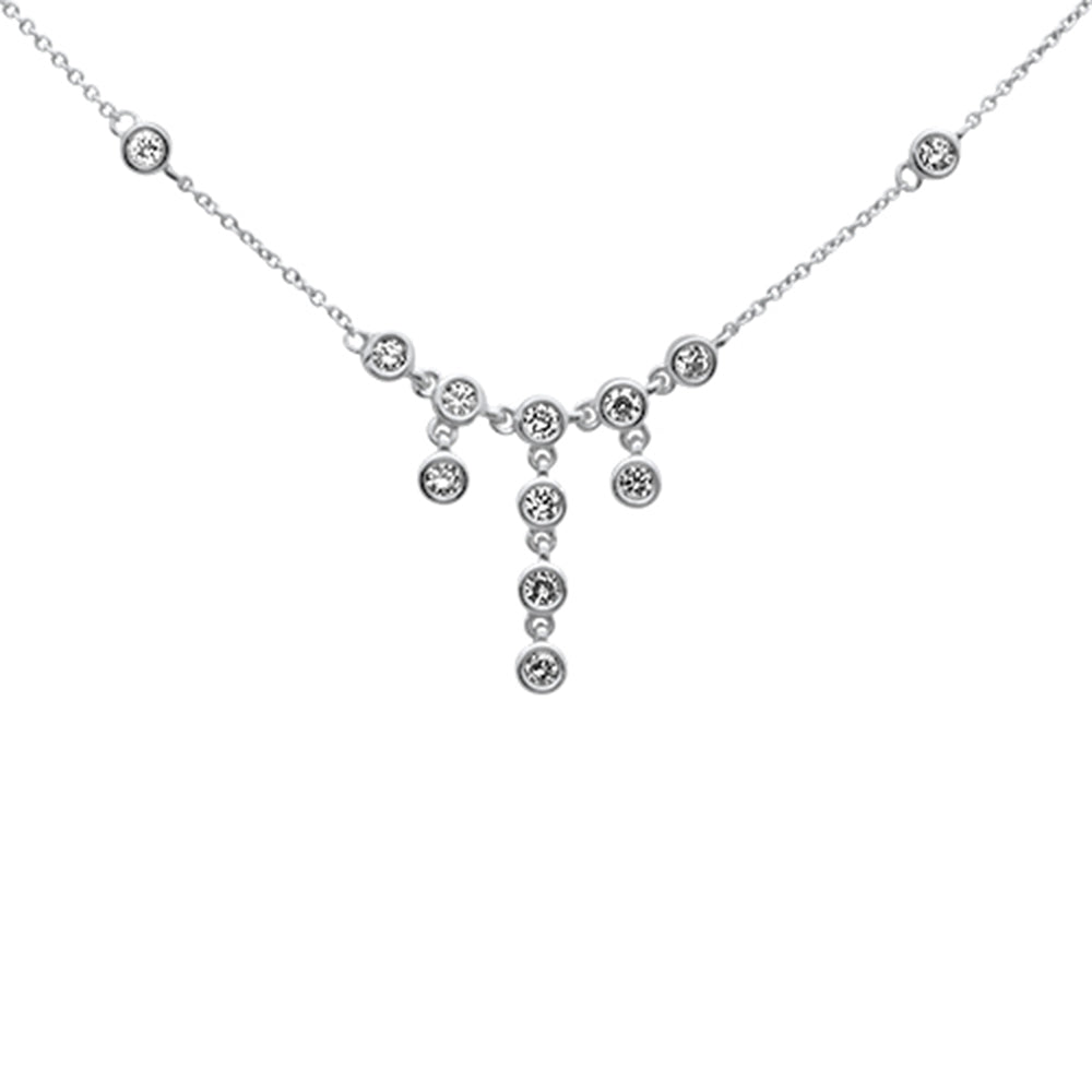 ''SPECIAL!.47ct G SI 14K White Gold Round Diamond Drop DANGLE Pendant Necklace 16+2''''''