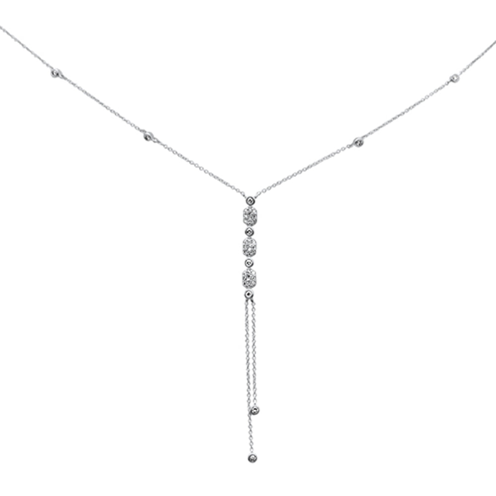 ''SPECIAL!  .25ct G SI 14K White Gold DIAMOND Drop Pendant Necklace 16'''' Long''