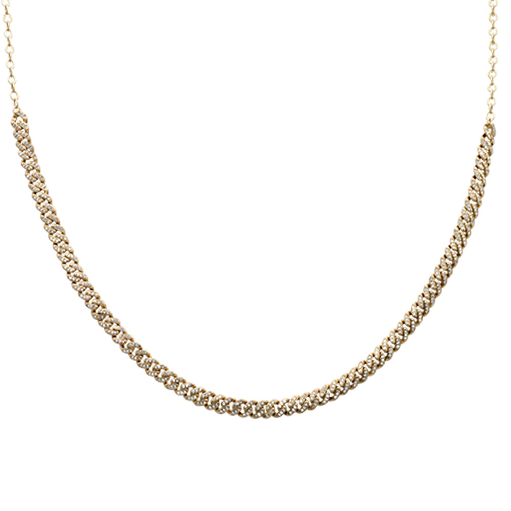 ''SPECIAL!  .70ct G SI 14K Yellow Gold DIAMOND Cuban Chain with Extension Necklace 8'''' + 8'''' Extensio