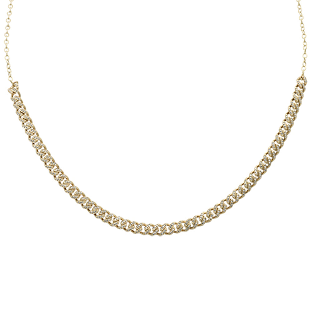 ''SPECIAL! .60ct G SI 14K Yellow Gold Diamond Cuban Chain with Extension NECKLACE 8'''' + 8'''' Extension