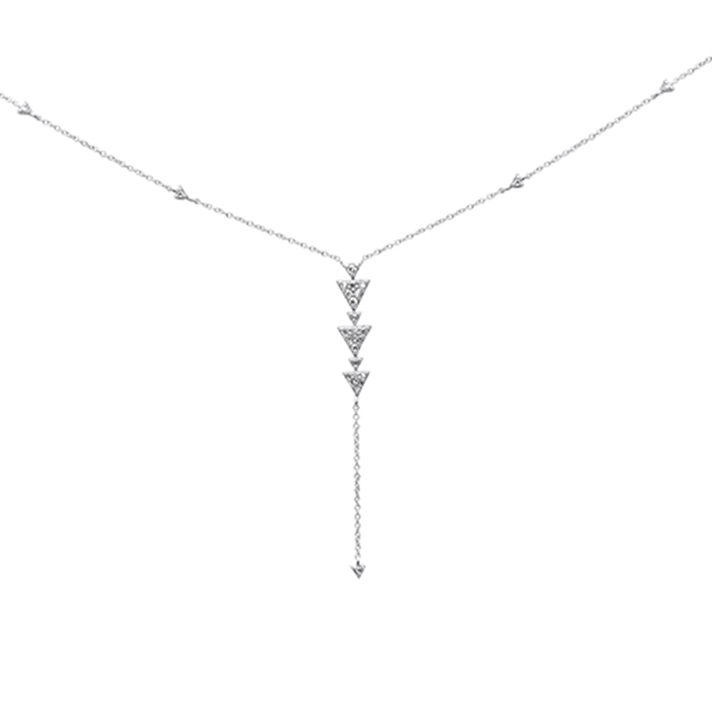 ''SPECIAL! .21ct G SI 14K White Gold Diamond Drop Pendant NECKLACE 16+2''''Ext Chain''