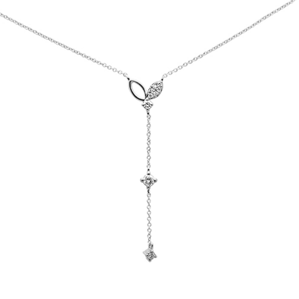 ''SPECIAL! .16ct G SI 14K White Gold DIAMOND Drop Pendant Necklace 16+2''''Ext Chain''