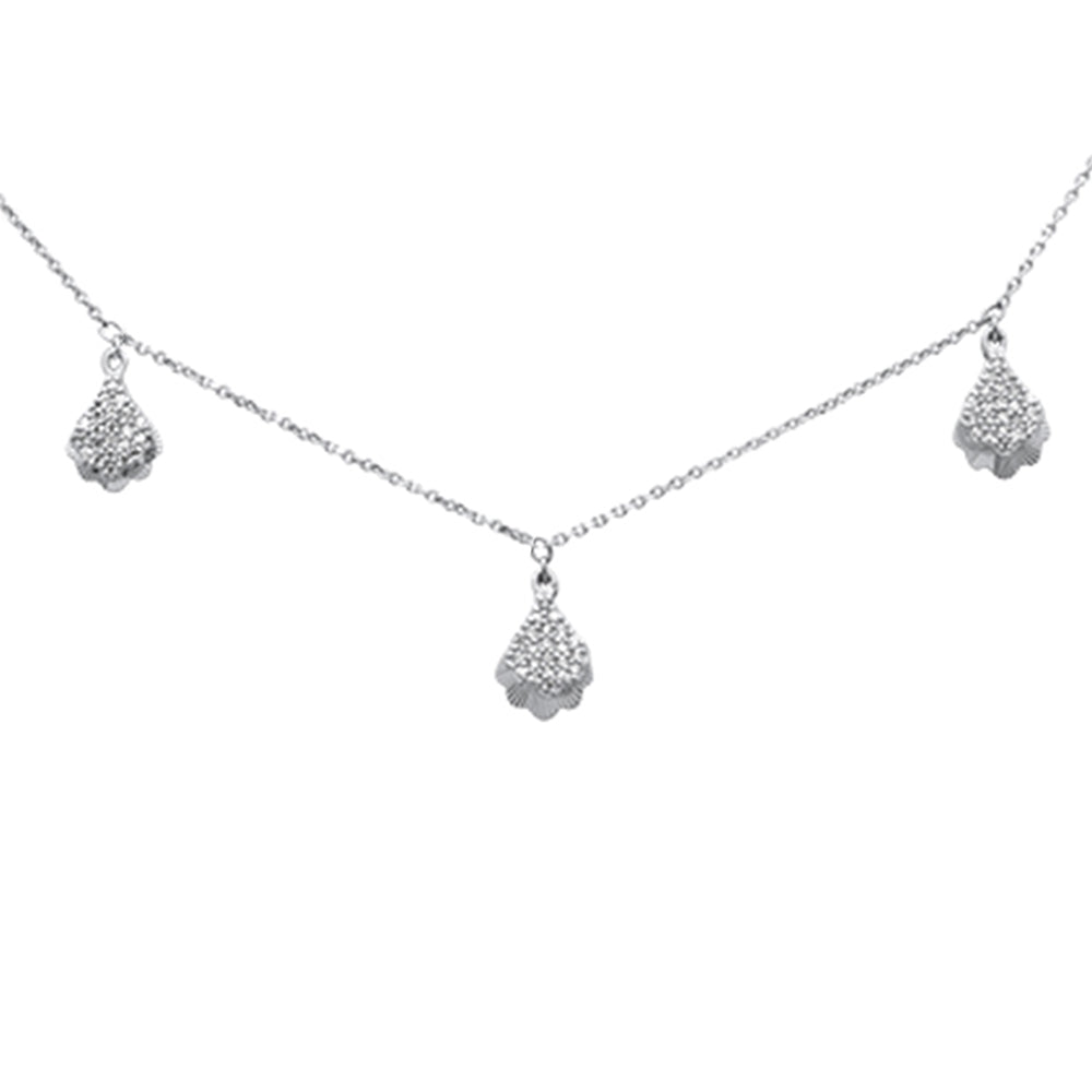 ''SPECIAL! .24ct G SI 14K White Gold Diamond Dangle PENDANT Necklace 16+2'''' Long Chain''