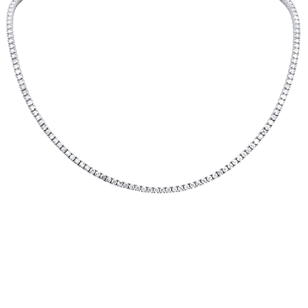 ''SPECIAL! 10.75ct G SI 14K White GOLD Diamond Tennis Necklace 18'''' Long''