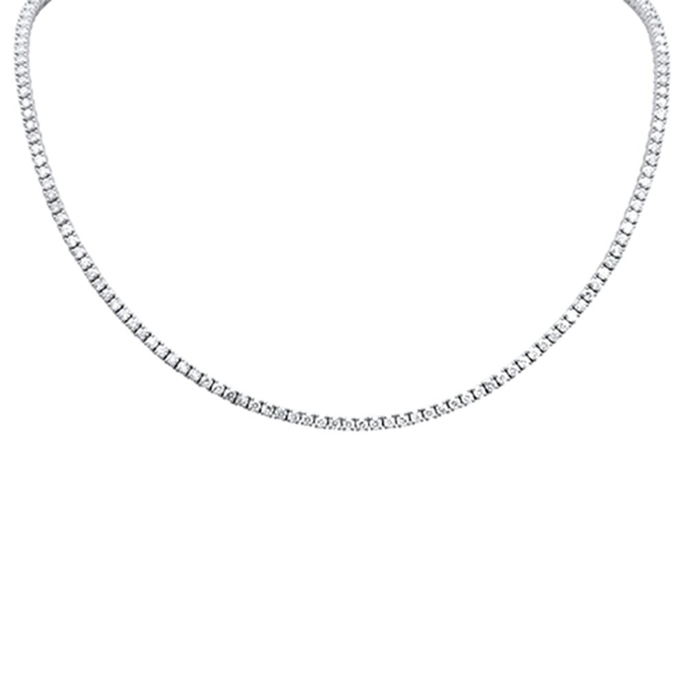 ''SPECIAL! 10.75ct G SI 14K White Gold DIAMOND Tennis Necklace 18'''' Long''