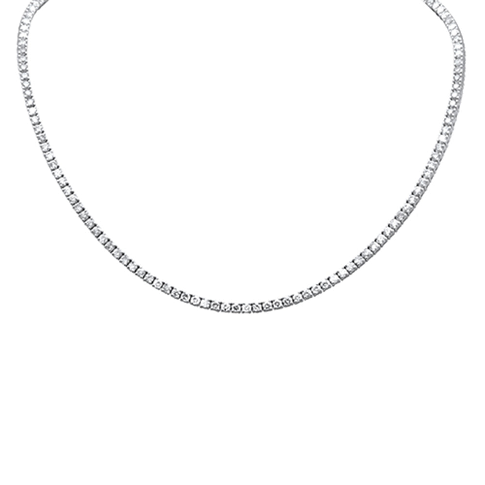 ''SPECIAL! 8.09ct G SI 14K White Gold Diamond Tennis NECKLACE 14'''' +2'''' EXT''