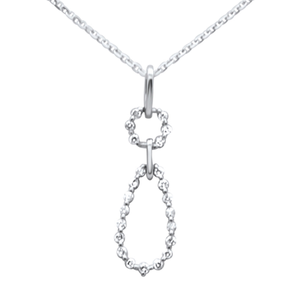 .21ct G SI 14K White Gold Diamond Dangling PENDANT No Chain