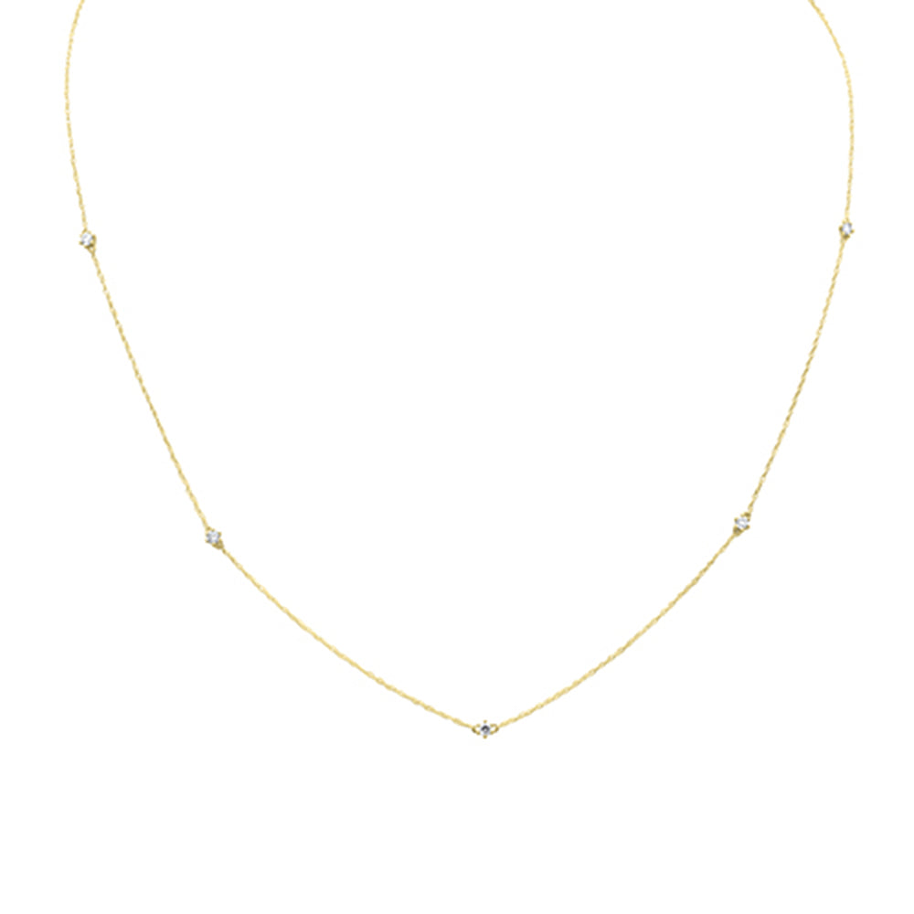 ''.18ct G SI 14K Yellow Gold Diamond PENDANT Necklace 18'''' Long''