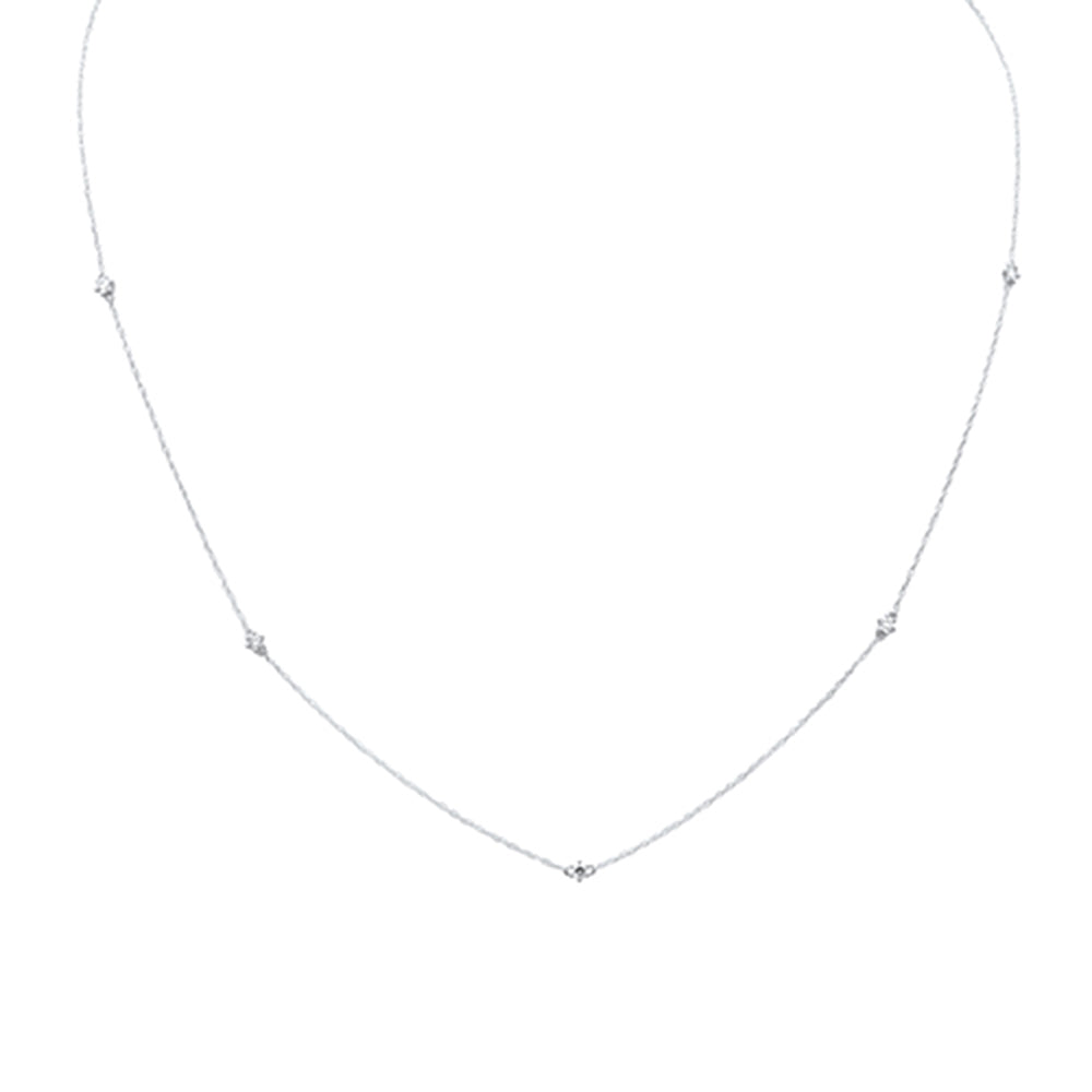 ''.18ct G SI 14K White Gold Diamond PENDANT Necklace 18'''' Long''