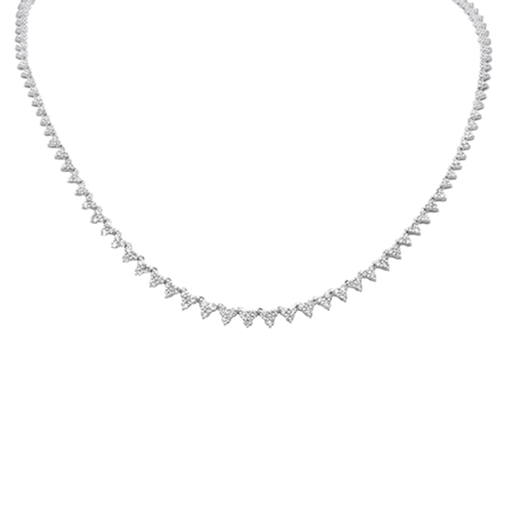 ''SPECIAL! 2.95ct G SI 14K White Gold Graduated DIAMOND Tennis Necklace 16'''' Long''