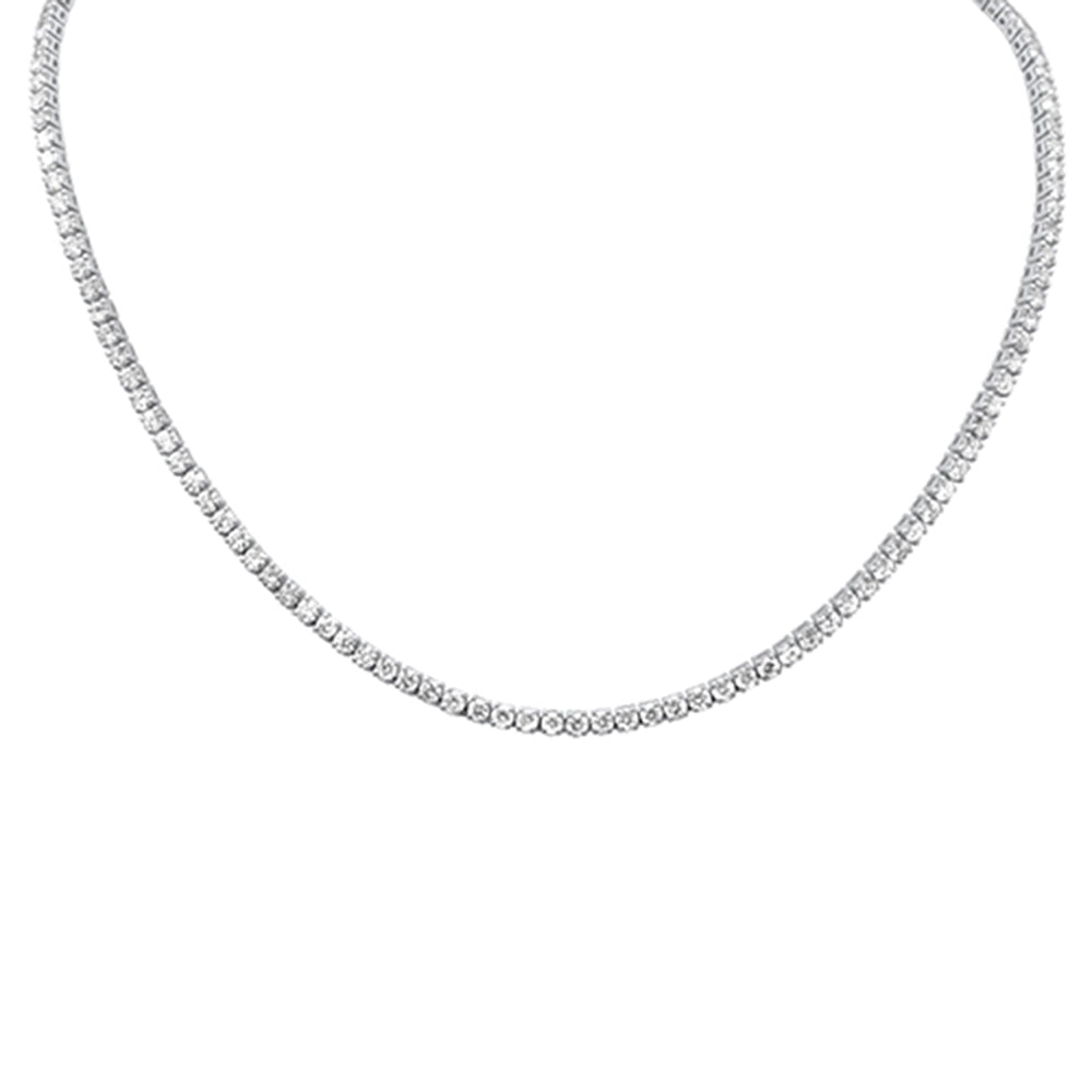 ''SPECIAL! 9.00ct G SI 14K White Gold Round Diamond Tennis NECKLACE 14'''' + 2'''' EXT''