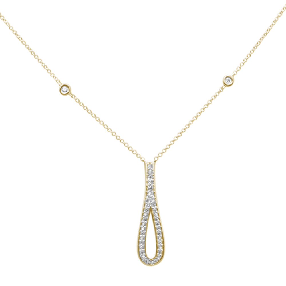 ''SPECIAL! .24ct G SI 14K Yellow Gold Diamond Pendant NECKLACE 16'''' + 2'''' Ext.''