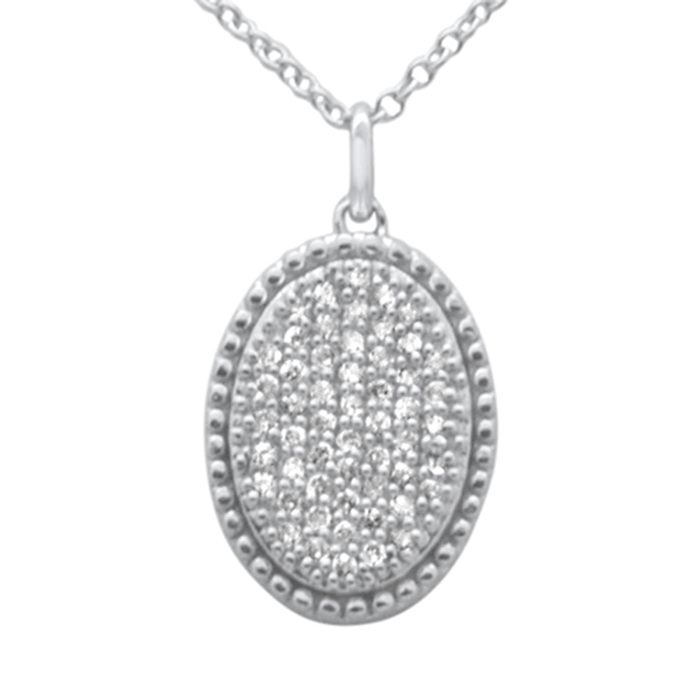 ''SPECIAL! .25ct G SI 14K White Gold Diamond Oval Shape Pendant NECKLACE 16'''' + 2'''' Ext.''