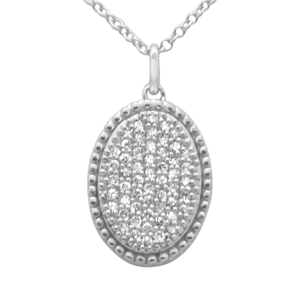 ''SPECIAL! .25ct G SI 14K White Gold Diamond Oval Shape PENDANT Necklace 16'''' + 2'''' Ext.''