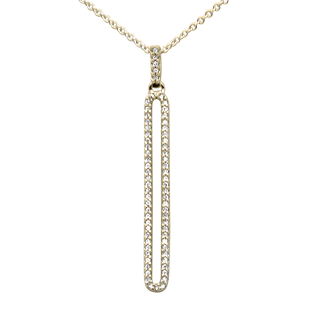 ''SPECIAL! .14ct G SI 14K Yellow Gold Diamond Drop Pendant NECKLACE 18'''' Long''