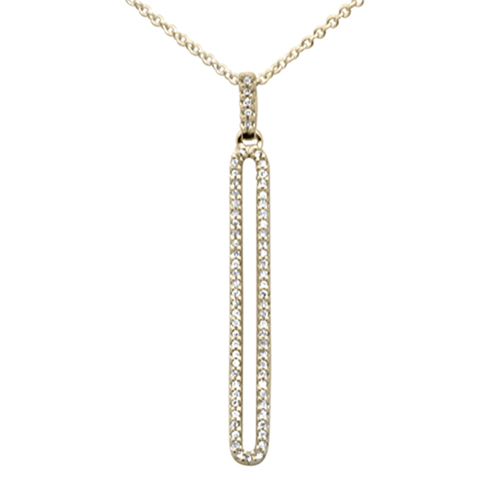 ''SPECIAL! .14ct G SI 14K Yellow GOLD Diamond Drop Pendant Necklace 18'''' Long''