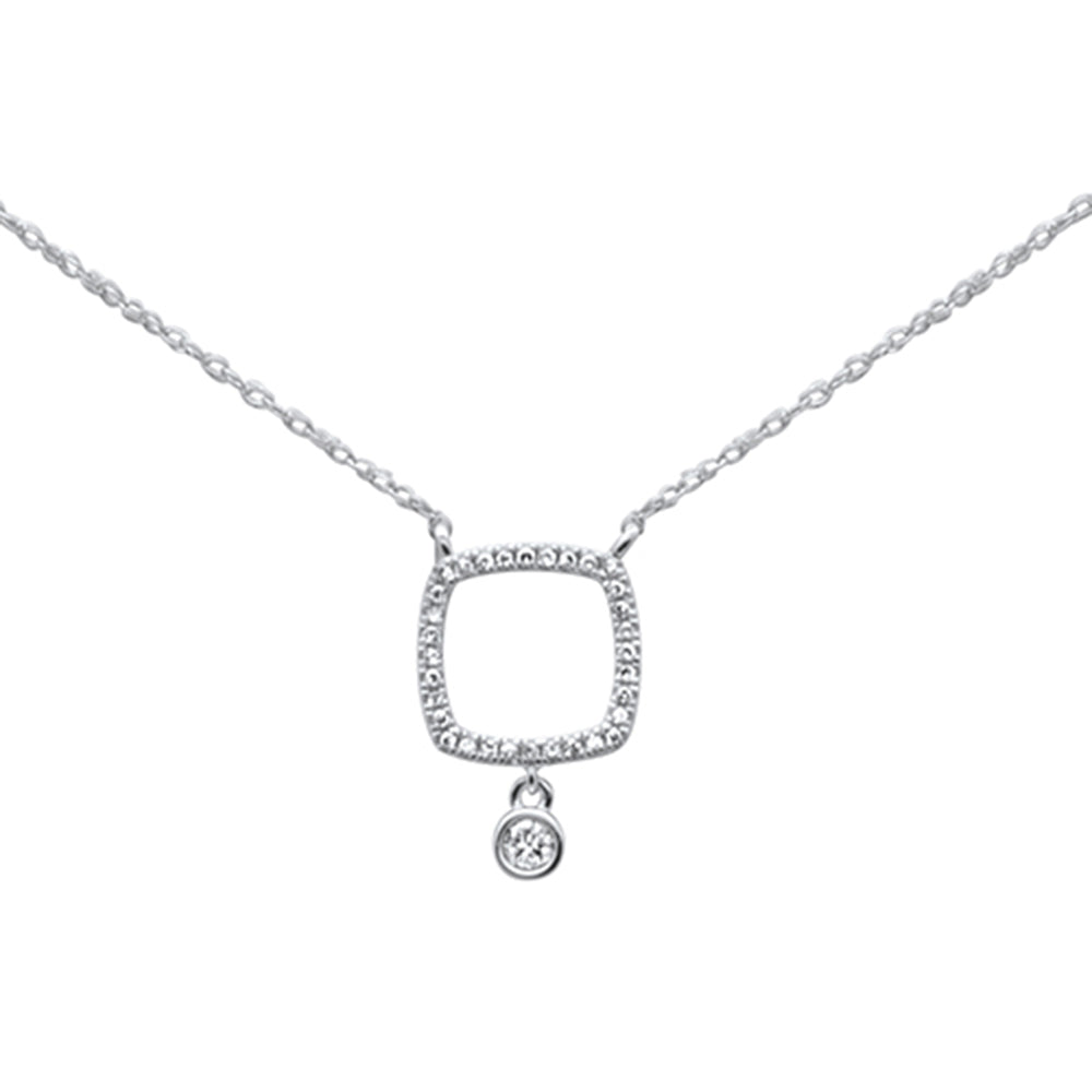 ''.09ct G SI 14K White Gold DIAMOND Pendant Necklace 18''''Long''