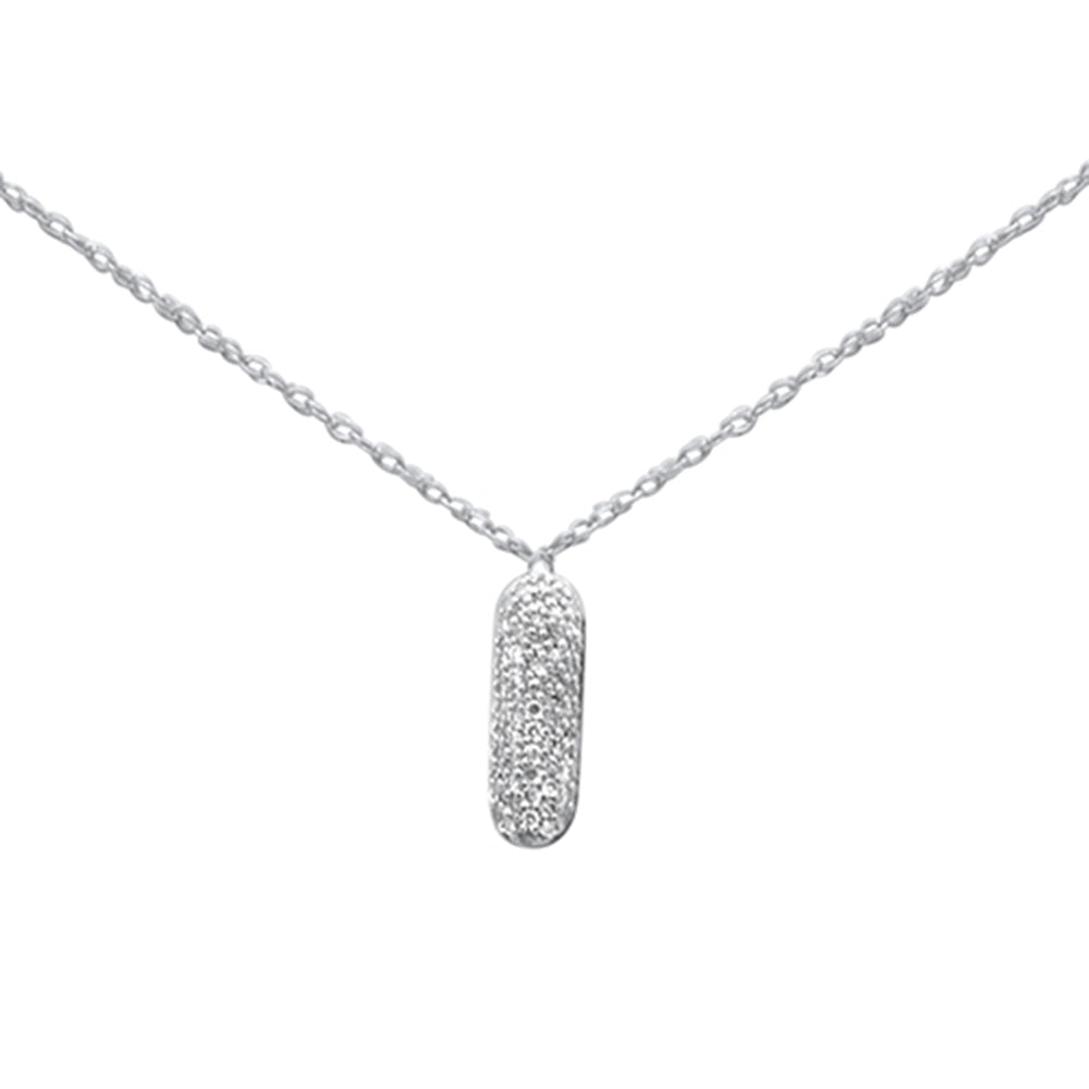 ''.10ct G SI 14K White GOLD Diamond Pendant Necklace 18''''Long''