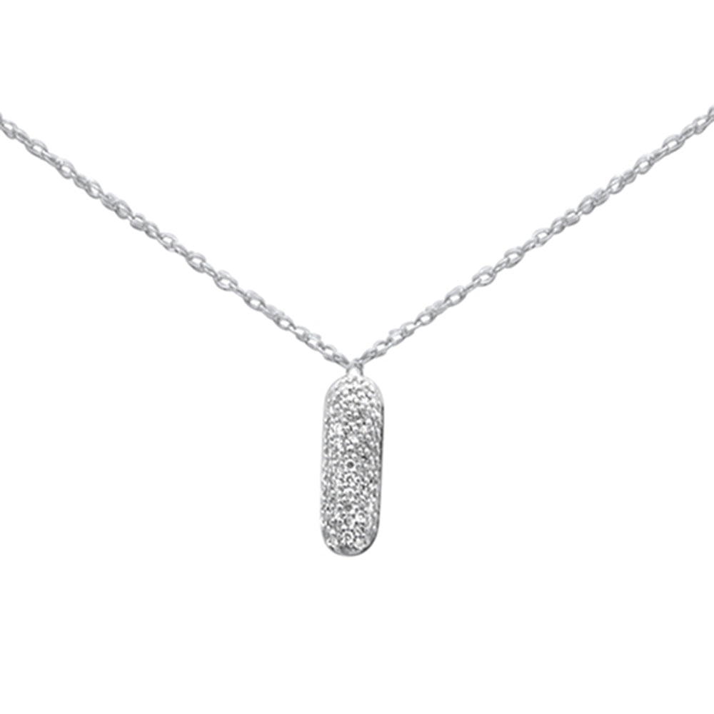 ''.10ct G SI 14K White Gold DIAMOND Pendant Necklace 18''''Long''
