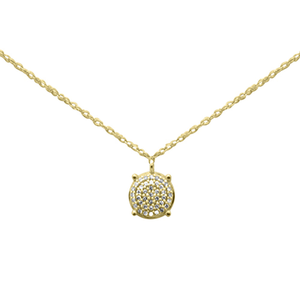 ''.06ct G SI 14K Yellow Gold Diamond Round Pendant NECKLACE 18''''Long''