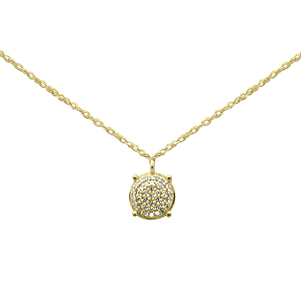 ''.06ct G SI 14K Yellow Gold DIAMOND Round Pendant Necklace 18''''Long''