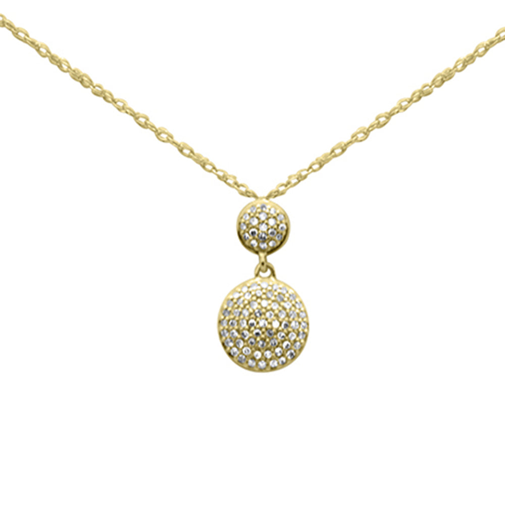 ''.13ct G SI 14K Yellow Gold Diamond Round Drop NECKLACE 18''''Long''