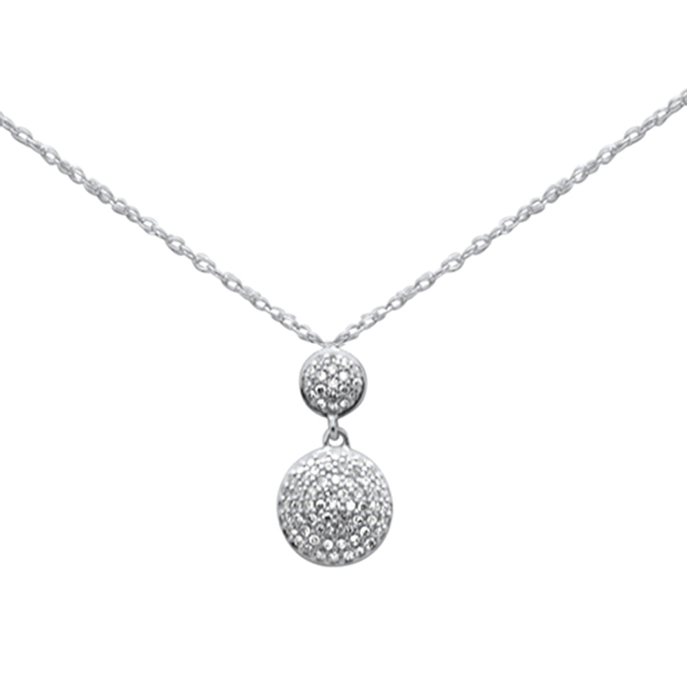 ''.13ct G SI 14K White Gold Diamond Round Drop NECKLACE 18''''Long''