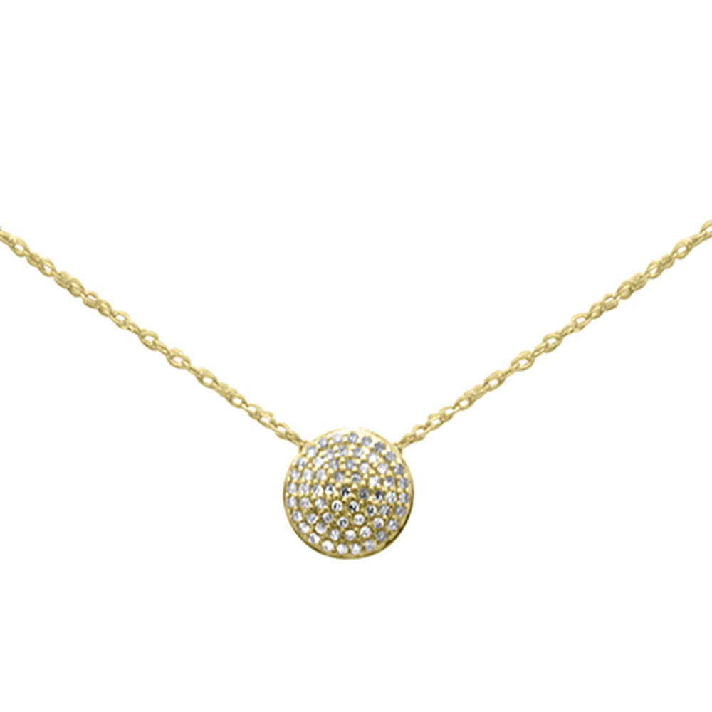 ''.12ct G SI 14K Yellow Gold Diamond Round PENDANT Necklace 18''''Long''